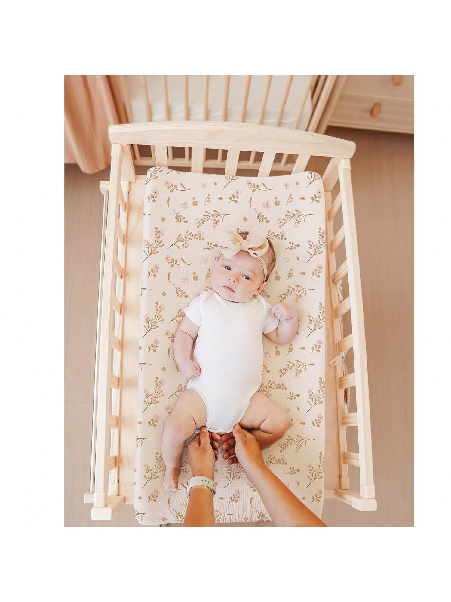 2 Packs Changing Pad Cover For Baby Girls Boys Fitted Diaper Changing Table Cover Set, Soft Changing Pad Sheets Love Valentine