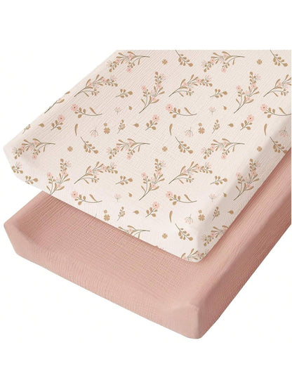 2 Packs Changing Pad Cover For Baby Girls Boys Fitted Diaper Changing Table Cover Set, Soft Changing Pad Sheets Love Valentine