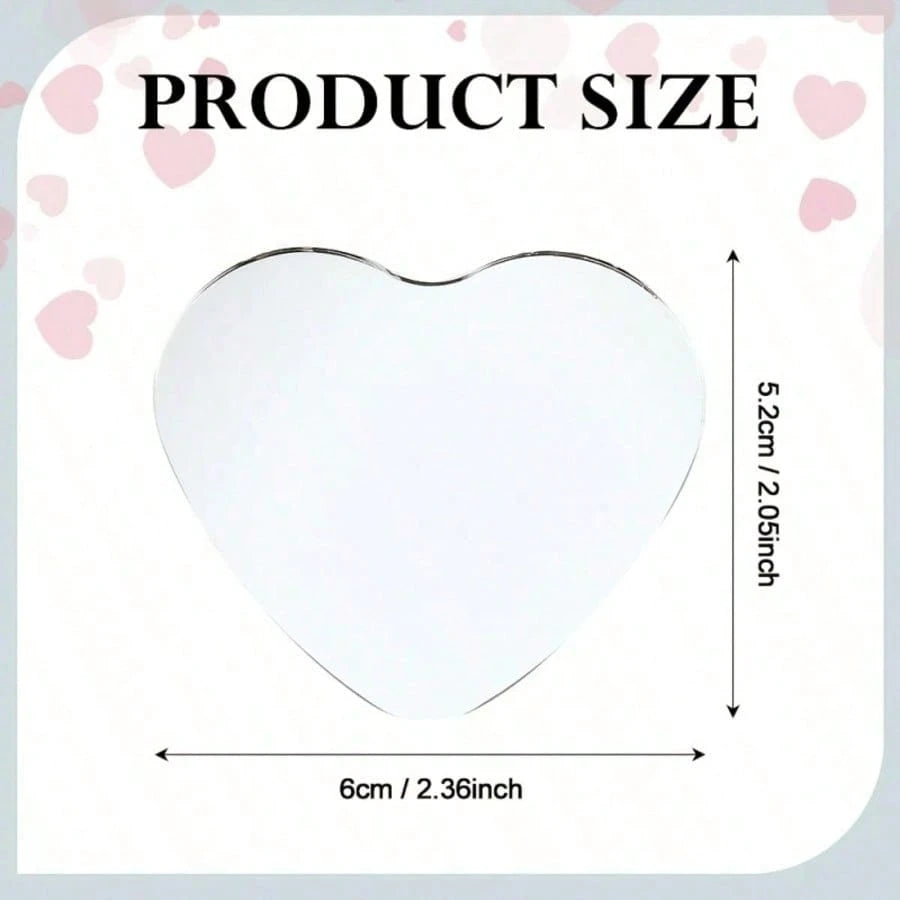 2 Pairs Of Heart-Shaped Blind Spot Mirrors, Car Heart-Shaped Blind Spot Mirrors, Car Frameless Blind Spot Mirrors, 360-Degree Wide-Angle Convex Mirrors, Sector-Shaped Blind Spot Rearview Mirrors, Park