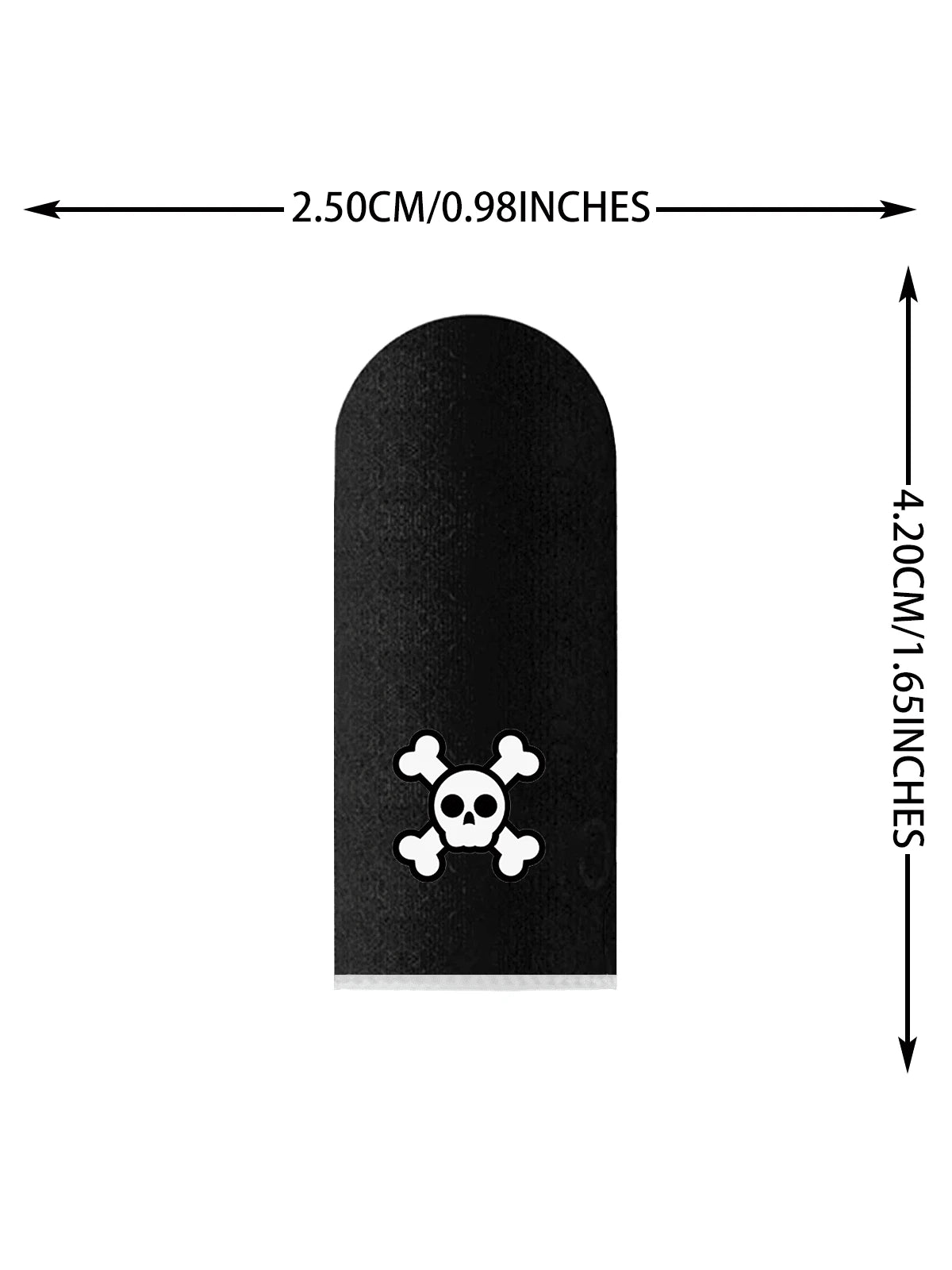 2 Pcs Mobile Phone Finger Sleeves For Gaming| Anti-Sweat Breathable Finger Sleeve For Gaming| Thumb Sleeves Mobile Gaming| Gamer Finger Cots, Skeleton Pattern