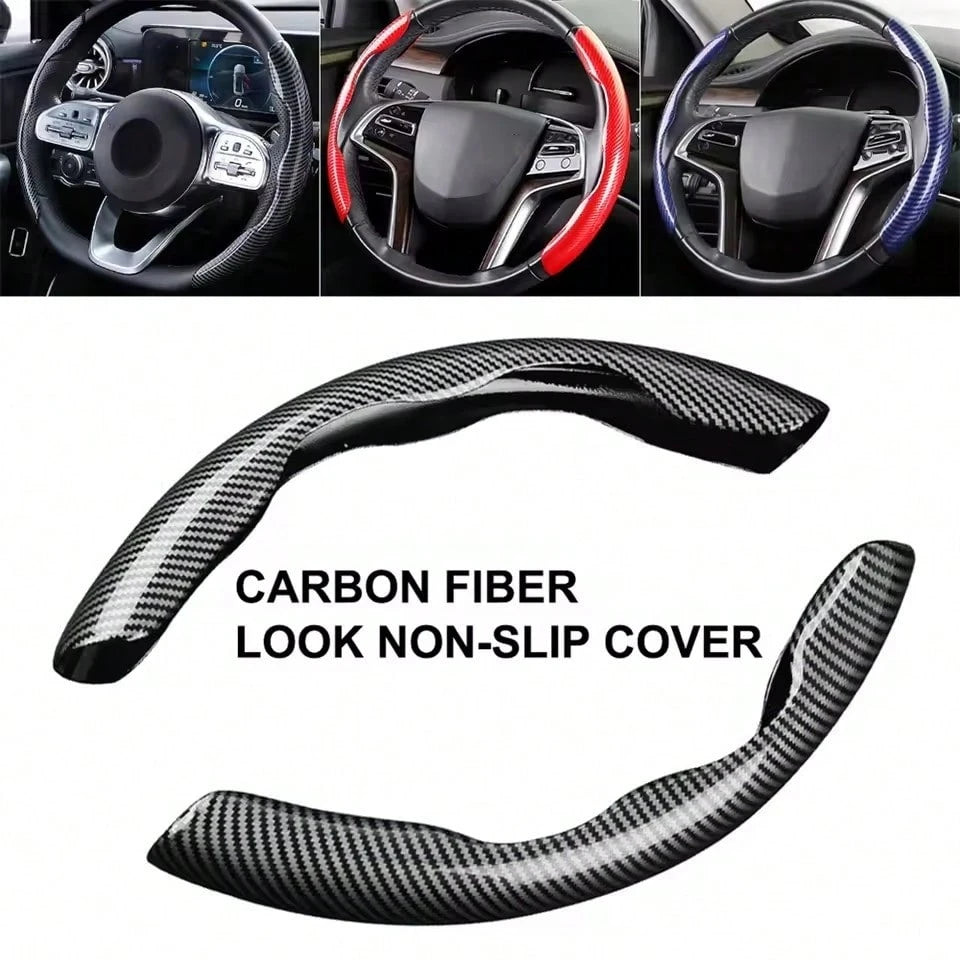 2 Pieces Of Four Seasons General Motors Steering Wheel Covers, Carbon Fiber Sport Ultra-Thin Anti Slip Steering Wheel, Card Set With Lei Diao Wear-Resistant Decoration, Car Handle Gloves Suitable For