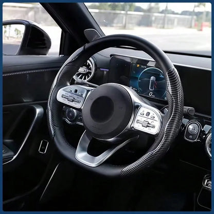 2 Pieces Of Four Seasons General Motors Steering Wheel Covers, Carbon Fiber Sport Ultra-Thin Anti Slip Steering Wheel, Card Set With Lei Diao Wear-Resistant Decoration, Car Handle Gloves Suitable For