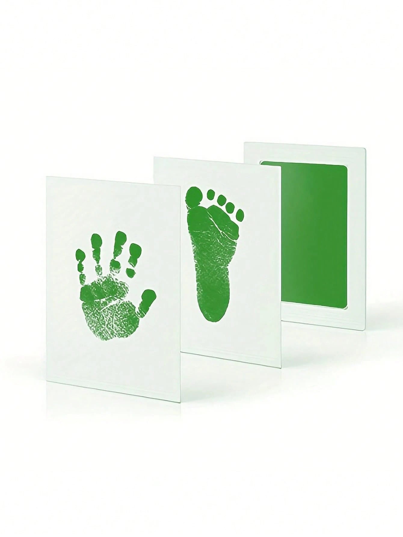 2 Pieces/Set Non-Contact Ink Pads + Stamp Paper, Handprint And Pet Souvenirs. And Contactless. Commemorative Small Stamps, Black Ink Stamp Pads With Easy-Clean Surface, Durable Plastic Design For Paw