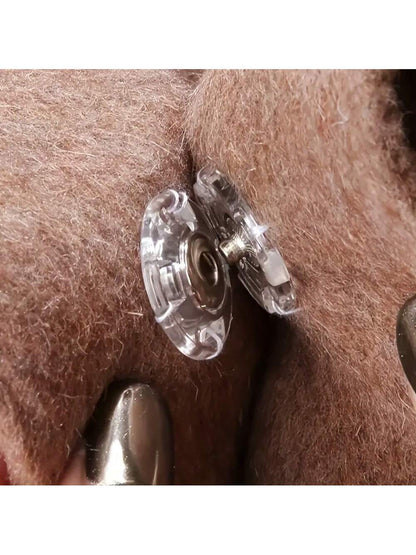 20/10Pcs Ultra Clear Invisible Snap Buttons, Anti Exposure Hidden Plastic Fasteners, Transparent Hidden Stud Buttons Sewing Accessories For Sweaters, Cardigans, Shirts, Blouses, Dresses, Skirts, DIY C