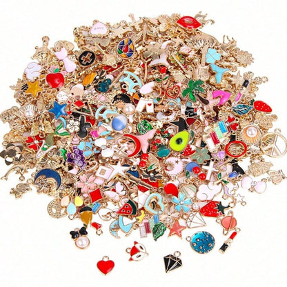 20/30/50/100pcs Random Mixed Alloy Small Pendants, DIY Bracelet Necklace Keychain Charms (Random Style, Please Do Not Purchase If You Mind)