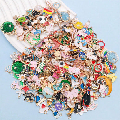 20/30/50/100pcs Random Mixed Alloy Small Pendants, DIY Bracelet Necklace Keychain Charms (Random Style, Please Do Not Purchase If You Mind)
