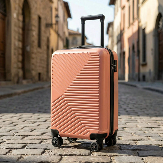 20-Inch ABS Hard-Shell Carry-On Luggage Case With Silent Rotating Wheels That Can Rotate 360°. The Seamless Pattern Is Durable And Resistant To Drops. The Best Choice For Business Trips Or Travels. Ro