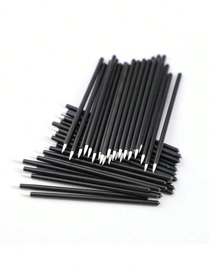 200/100/50pcs Eyeliner Pen, Used For Eyeliner, Lip Line, Highlight And Detail Makeup Outline, Makeup Brush Applicator, Fine Brush Head, Necessary Cosmetics Tools For Makeup