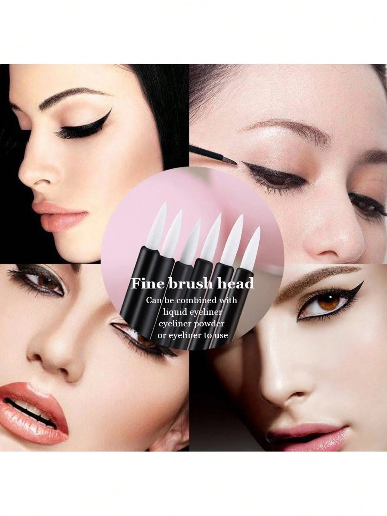 200/100/50pcs Eyeliner Pen, Used For Eyeliner, Lip Line, Highlight And Detail Makeup Outline, Makeup Brush Applicator, Fine Brush Head, Necessary Cosmetics Tools For Makeup