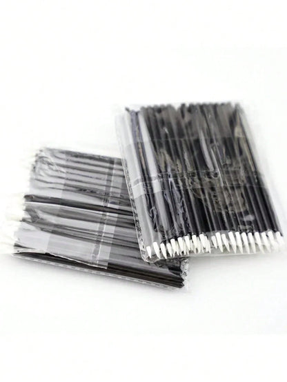 200/100/50pcs Eyeliner Pen, Used For Eyeliner, Lip Line, Highlight And Detail Makeup Outline, Makeup Brush Applicator, Fine Brush Head, Necessary Cosmetics Tools For Makeup