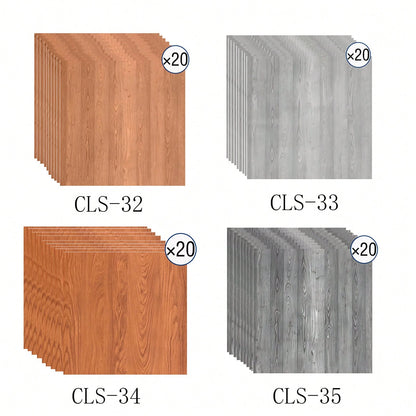 20Pcs/40Pcs 30*30cm Self-Adhesive Wall & Floor Tiles, 3D Marble Ceramic Texture Vinyl Sticker, Aluminum Foil Foam Cushioning Backing, Waterproof Fireproof Moisture-Proof, Easy Peel And Stick DIY Decor