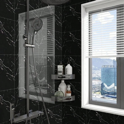 20Pcs/40Pcs 30*30cm Self-Adhesive Wall & Floor Tiles, 3D Marble Ceramic Texture Vinyl Sticker, Aluminum Foil Foam Cushioning Backing, Waterproof Fireproof Moisture-Proof, Easy Peel And Stick DIY Decor