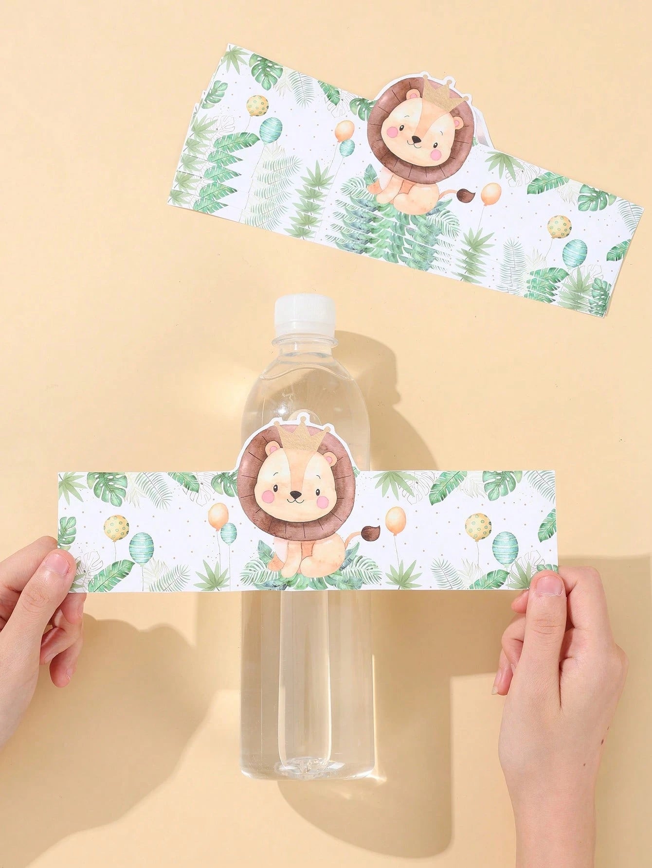 20pcs Jungle Animal Bottle Labels Suitable For Boys & Girls Party, Decorative Stickers For Baby Shower Party, Baby Party Decorations, Boy/Girl Birthday Decorative Stickers, Newborn, Birthday Party Wat
