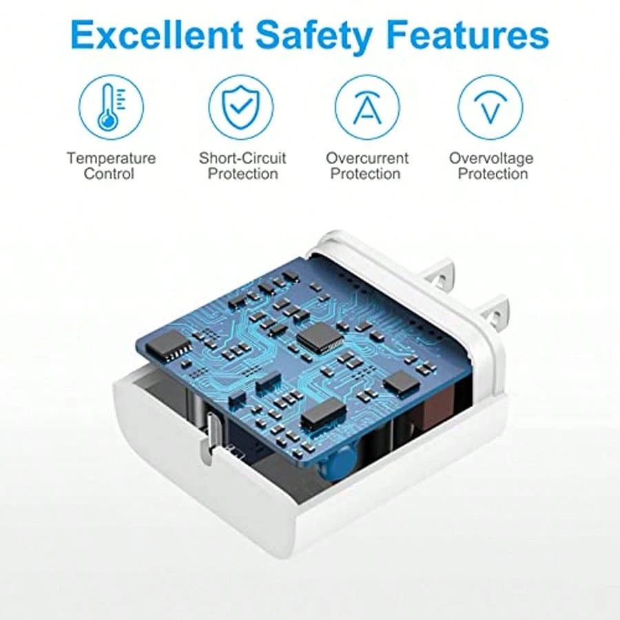 20W Fast Charging Set: USB C Wall Charger + 10Ft/300cm USB C To Type C Cable, Compatible With IPhone 17 Pro Max/17 Pro/17/16/15 Pro Max/15 Pro/15 Plus/15, Type-C Devices