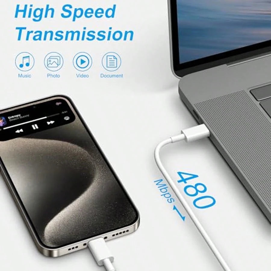 20W Fast Charging Set: USB C Wall Charger + 10Ft/300cm USB C To Type C Cable, Compatible With IPhone 17 Pro Max/17 Pro/17/16/15 Pro Max/15 Pro/15 Plus/15, Type-C Devices