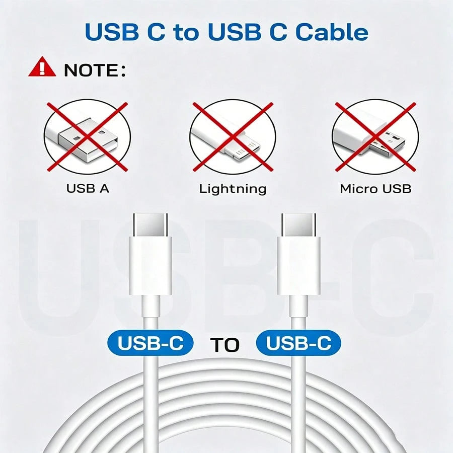 20W Fast Charging Set: USB C Wall Charger + 10Ft/300cm USB C To Type C Cable, Compatible With IPhone 17 Pro Max/17 Pro/17/16/15 Pro Max/15 Pro/15 Plus/15, Type-C Devices