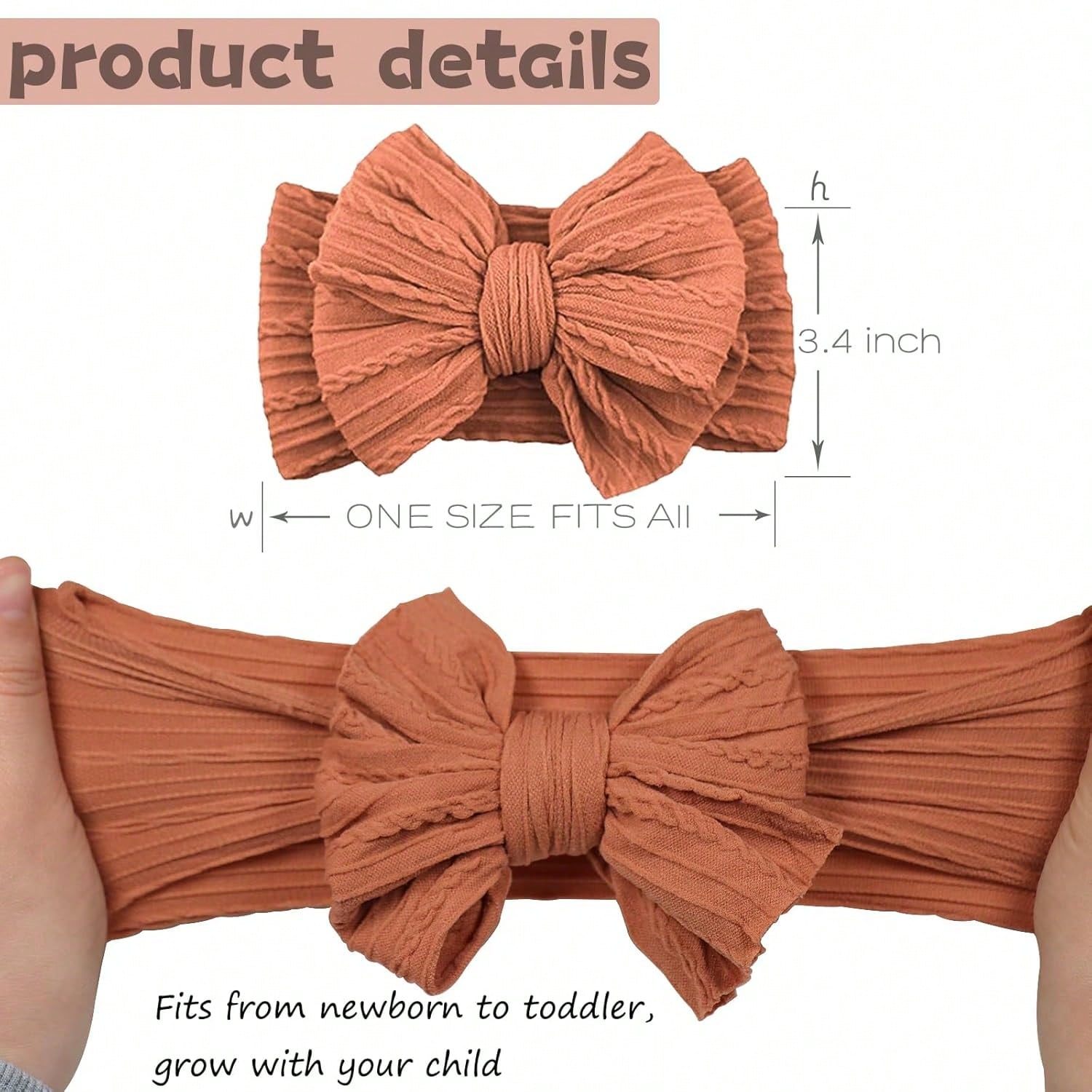 22 PCS Baby Headbands Soft Nylon Hairbands With Bows Girls Hair Accessories For Newborn Infant Toddler Kids Handmade,Baby Bows,Baby Girl Bows