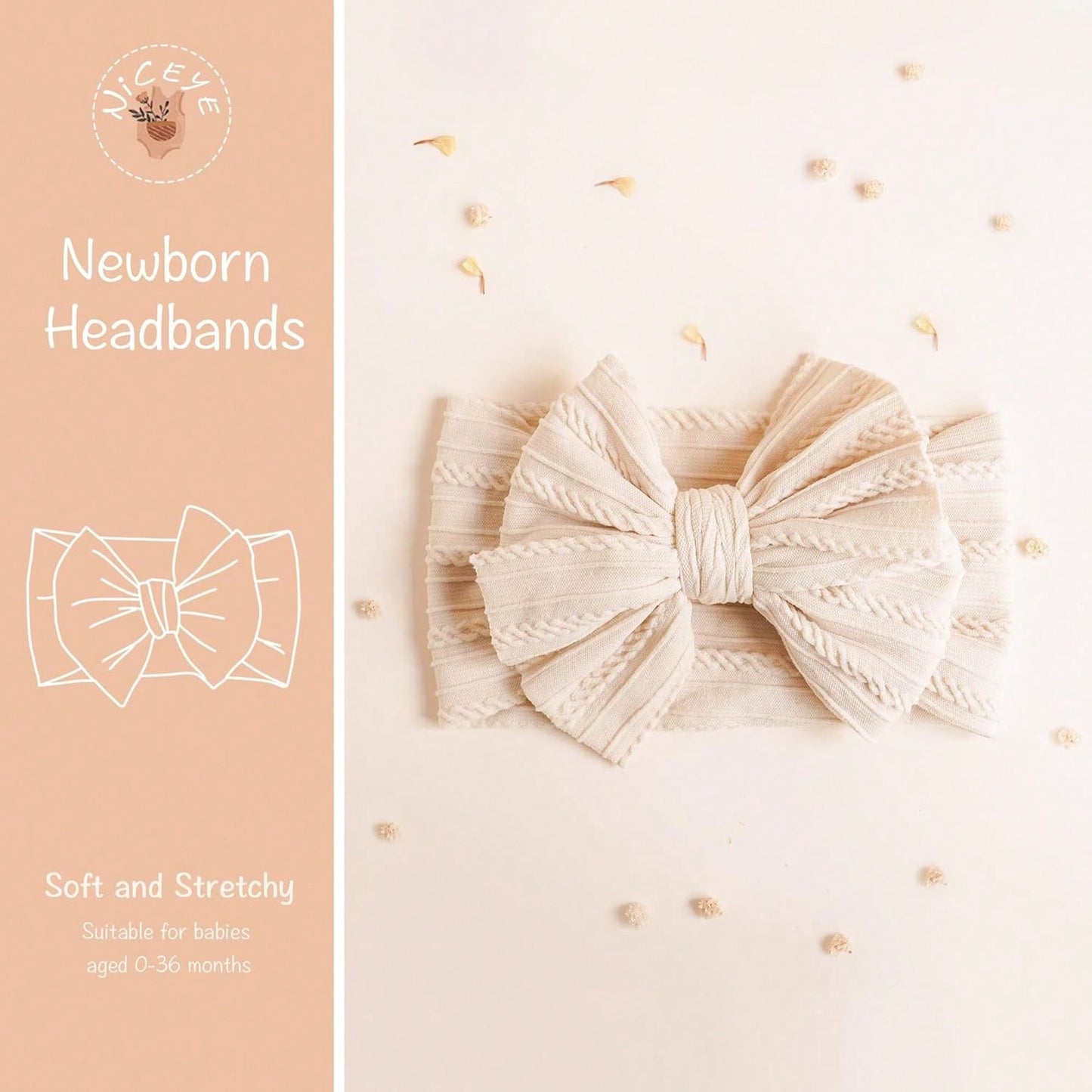 22 PCS Baby Headbands Soft Nylon Hairbands With Bows Girls Hair Accessories For Newborn Infant Toddler Kids Handmade,Baby Bows,Baby Girl Bows