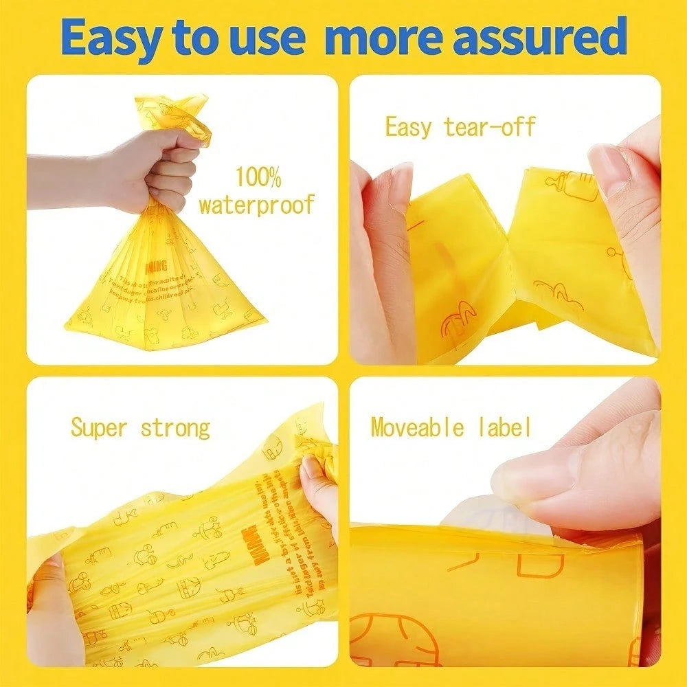 240pcs + Dispenser, Disposable Diaper Waste Bags| Baby Diaper Waste Bags| Maternity And Baby Waste Bags, Leak-Proof Keeps Home Fresh, Outdoor Hygiene