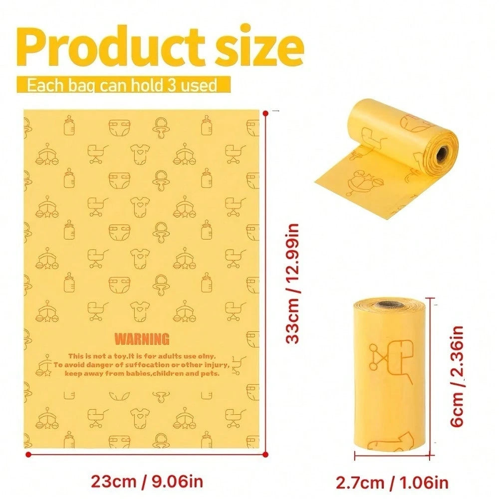 240pcs + Dispenser, Disposable Diaper Waste Bags| Baby Diaper Waste Bags| Maternity And Baby Waste Bags, Leak-Proof Keeps Home Fresh, Outdoor Hygiene