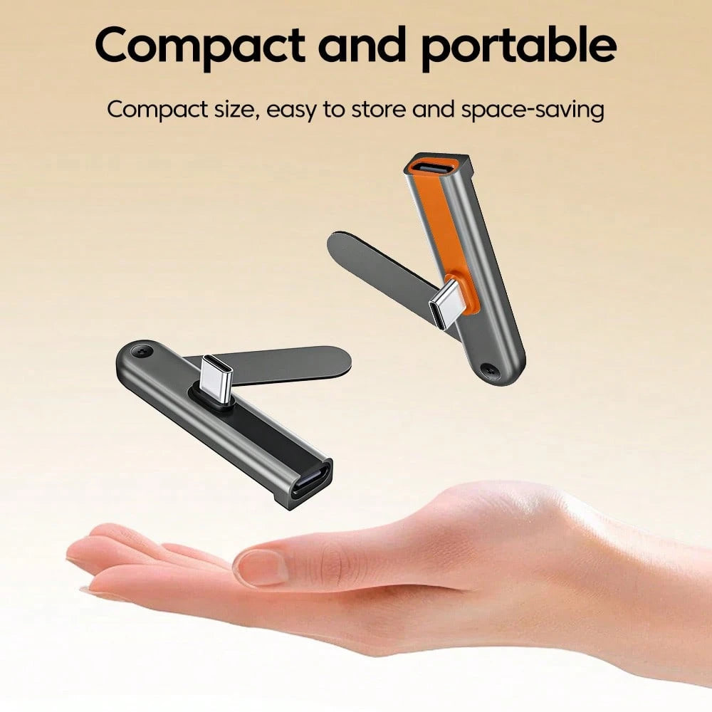 240W Single-Sided Bracket Type-C To Type-C Connector Foldable Phone Stand Suitable For IPhone 15 16 17
