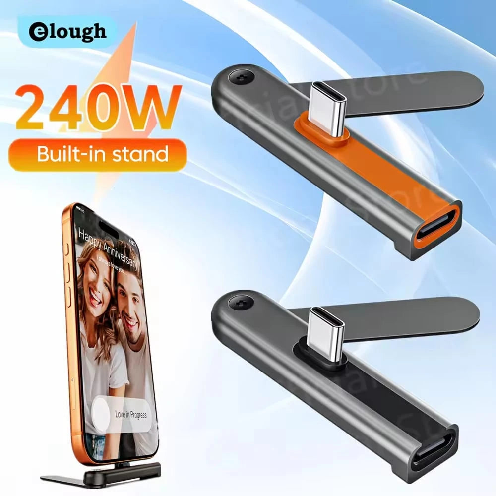 240W Single-Sided Bracket Type-C To Type-C Connector Foldable Phone Stand Suitable For IPhone 15 16 17