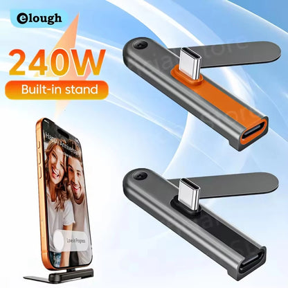 240W Single-Sided Bracket Type-C To Type-C Connector Foldable Phone Stand Suitable For IPhone 15 16 17