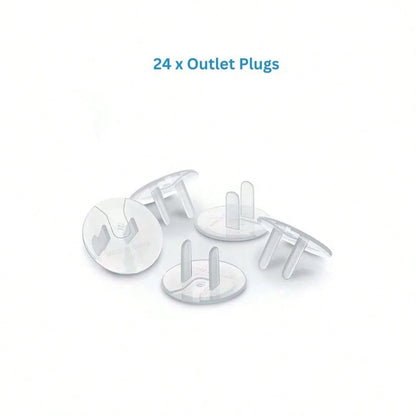 24pcs/20pcs18pcs/12pcs Power Outlet Protective Covers, For Baby Protection Against Electric Shock. Easy To Install, Reliable Plastic Outlet Covers.
