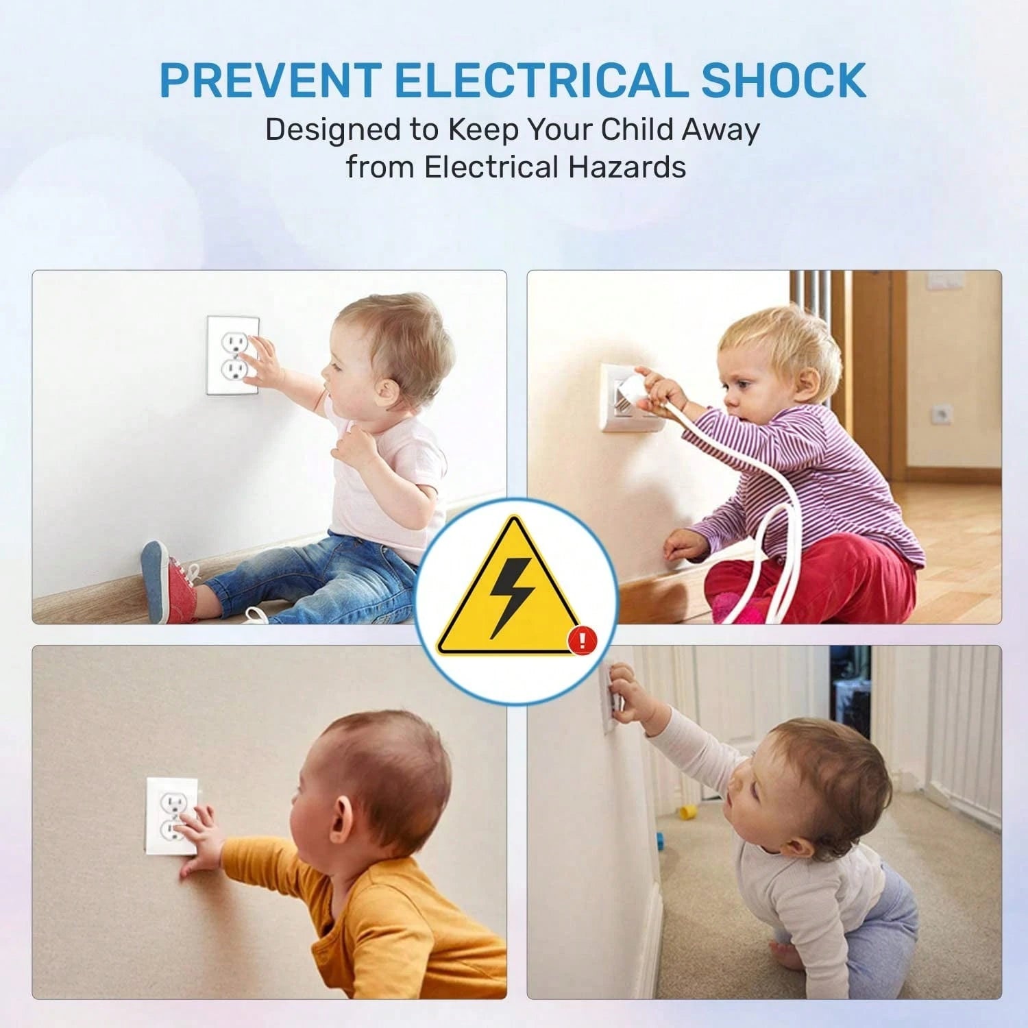 24pcs/20pcs18pcs/12pcs Power Outlet Protective Covers, For Baby Protection Against Electric Shock. Easy To Install, Reliable Plastic Outlet Covers.