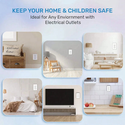 24pcs/20pcs18pcs/12pcs Power Outlet Protective Covers, For Baby Protection Against Electric Shock. Easy To Install, Reliable Plastic Outlet Covers.