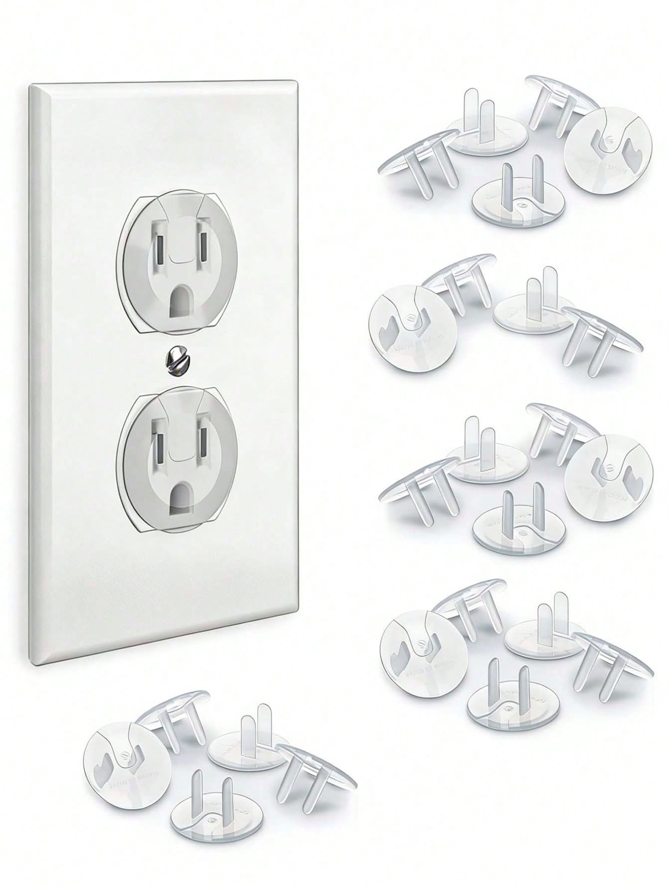 24pcs/20pcs18pcs/12pcs Power Outlet Protective Covers, For Baby Protection Against Electric Shock. Easy To Install, Reliable Plastic Outlet Covers.