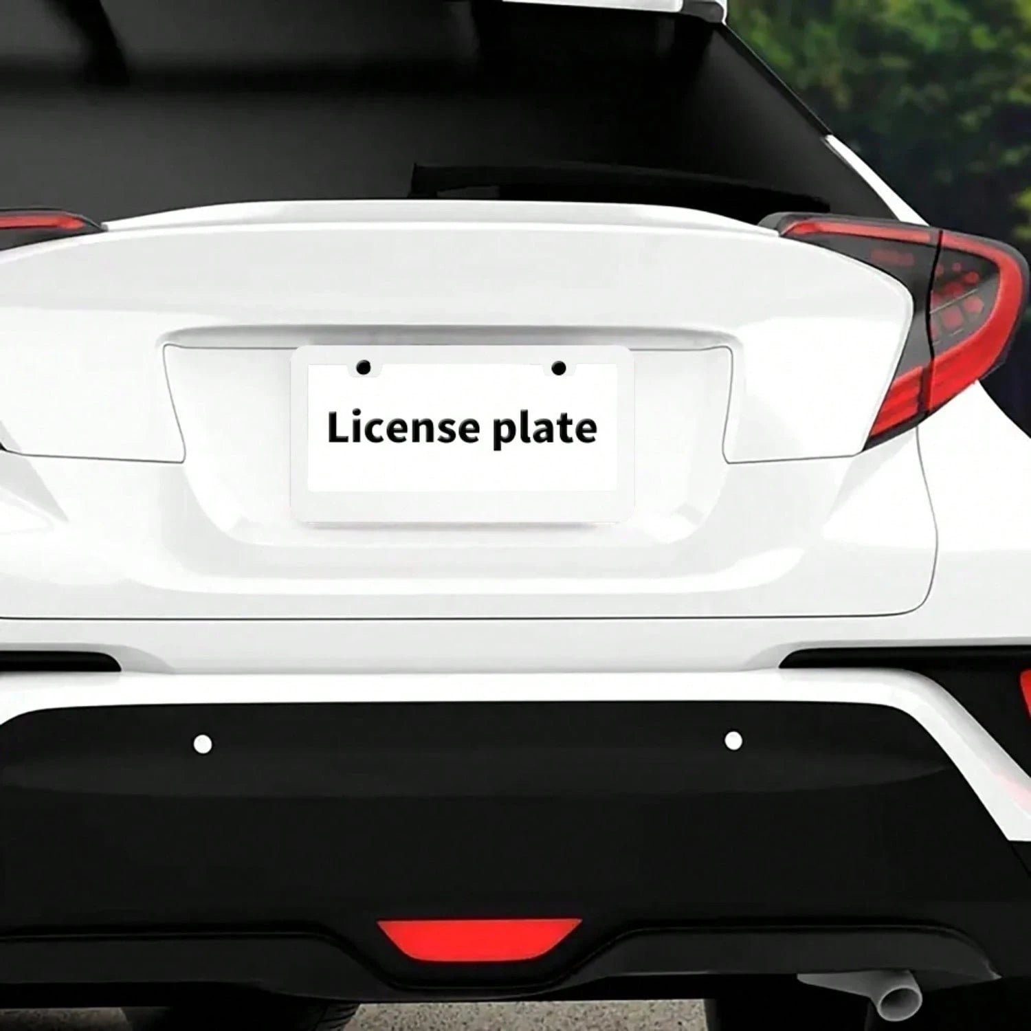 2D Flat Print Watercolor Cherry Blossom License Plate Frame Japanese Style Aluminum License Plate Cover Cherry Blossom Pattern 1 Piece Includes Screw Caps,Valentines Gift,Birthday Gifts,Carro,Car Deco