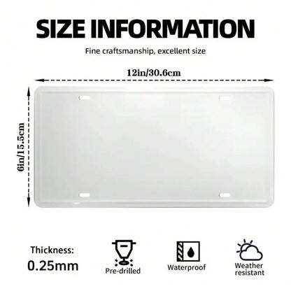 2D Flat Surface, Decorative License Plate Only, Mom Style, Black Camouflage, Vintage Camouflage Metal Front License Plate 6x12inch, Polished Metal Standard License Plate, 2D Flat Surface