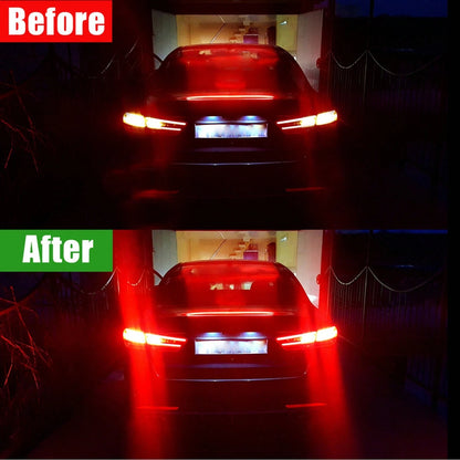2PCS 1157 66LED Red Strobe Flashing Blinking Brake Stop Tail Parking Light Bulbs YFYW