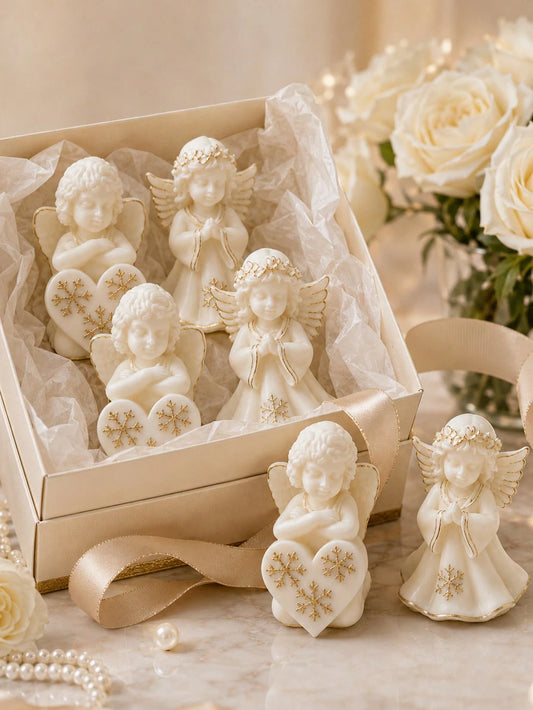 2pcs 3D Exquisite Angel Wings Silicone Molds, Gentle Feather Design, Smooth Easy Release Reusable DIY Candle Plaster Scented Stone Resin Decor, Wedding Desk Decoration Mother's Day Romantic Handmade G