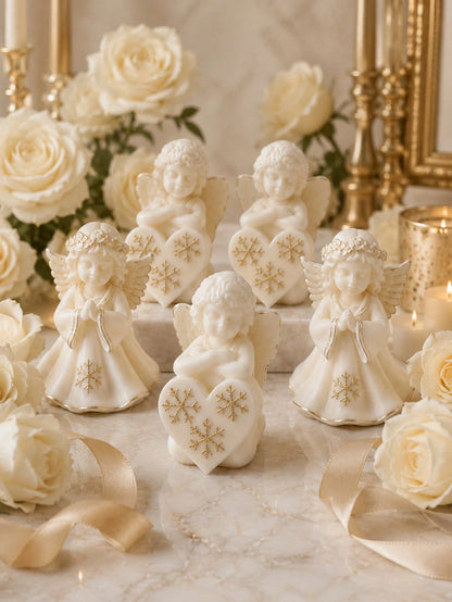 2pcs 3D Exquisite Angel Wings Silicone Molds, Gentle Feather Design, Smooth Easy Release Reusable DIY Candle Plaster Scented Stone Resin Decor, Wedding Desk Decoration Mother's Day Romantic Handmade G