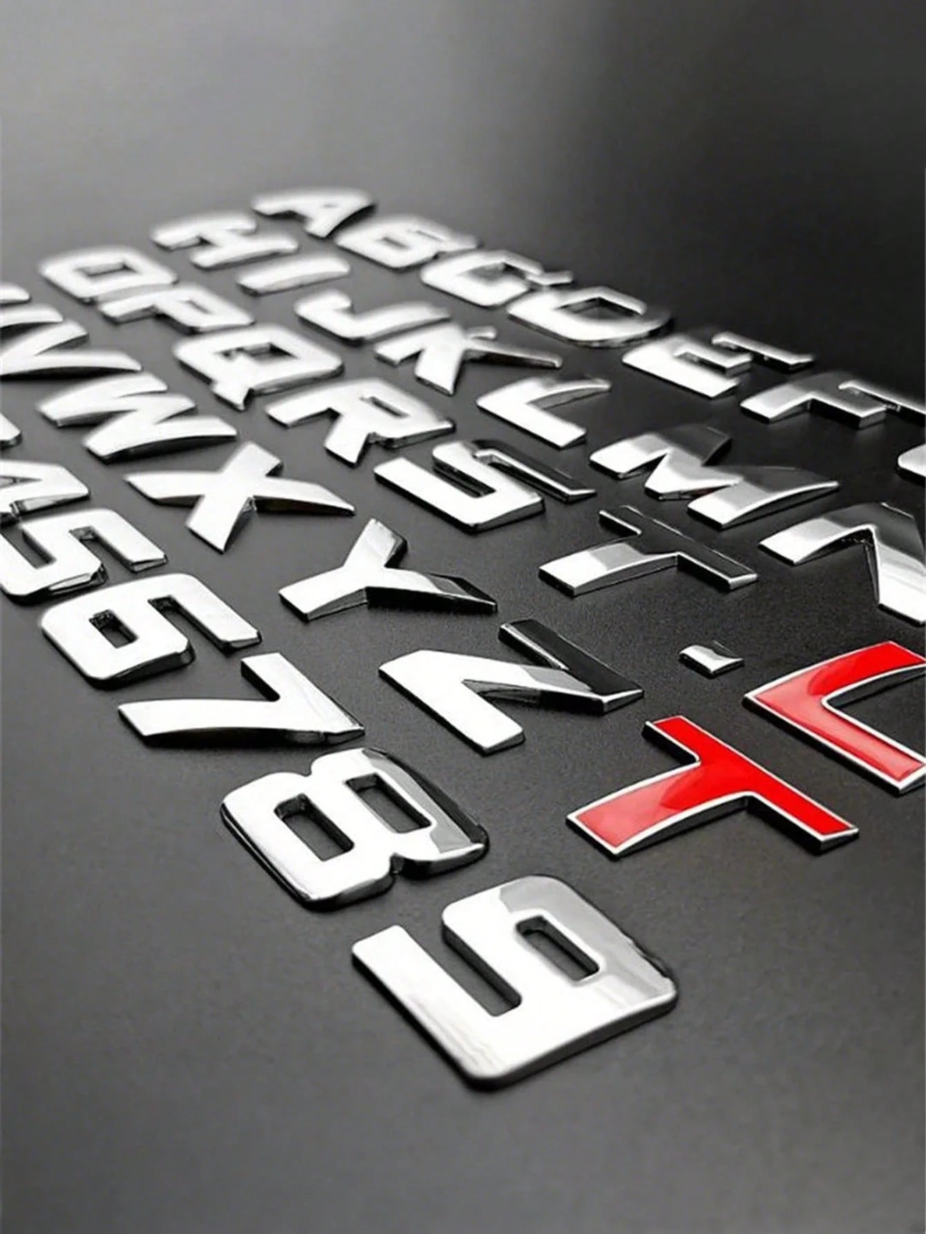 2Pcs 3D Metal Car Letter And Number Decals- DIY Customizable Letter And Number Logo For Vehicle Styling, Zinc Alloy Construction Ensures Longevity And Durability, Perfect For Personalizing The Rear