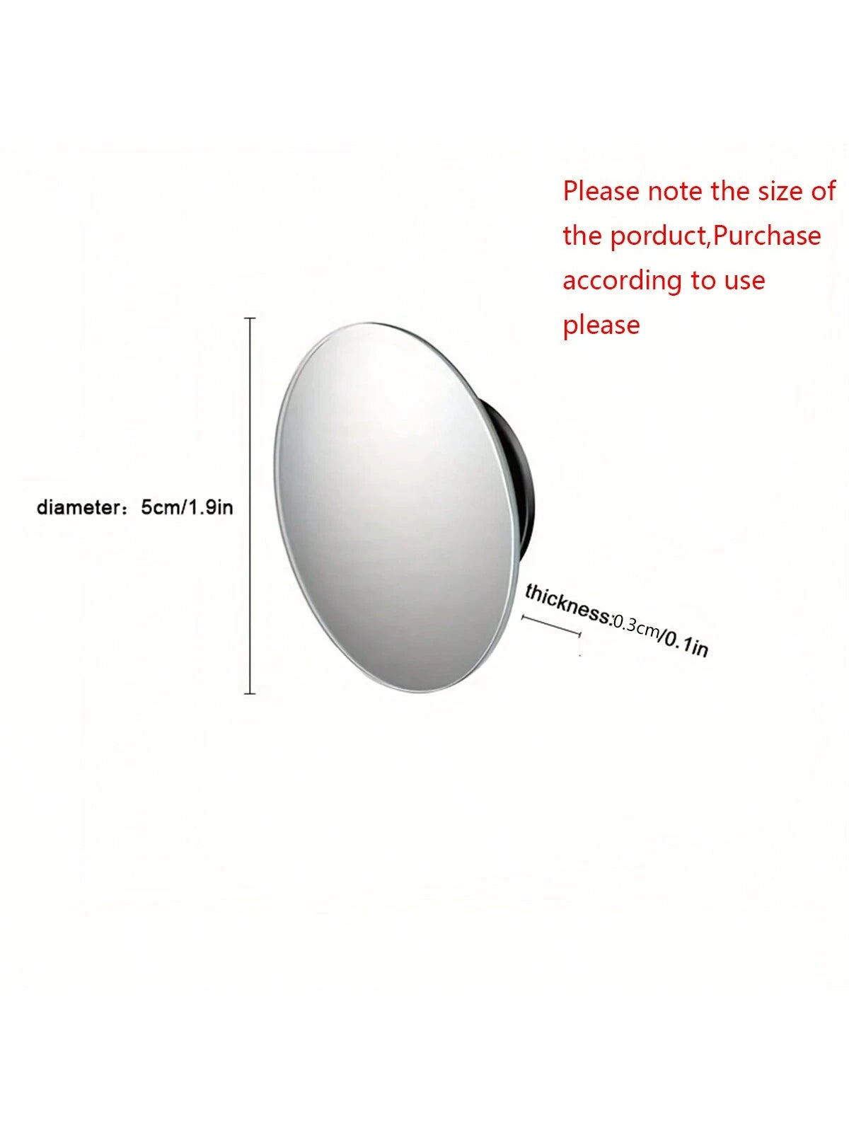2pcs/4pcs Adjustable Car Blind Spot Mirror, 360° Wide Angle Side View Mirror, Compact Frameless Round Rearview Mirror