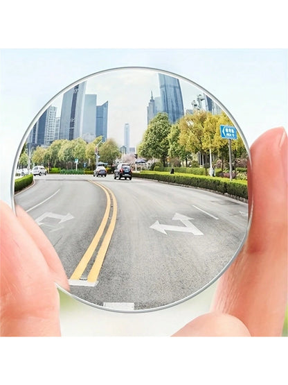 2pcs/4pcs Adjustable Car Blind Spot Mirror, 360° Wide Angle Side View Mirror, Compact Frameless Round Rearview Mirror