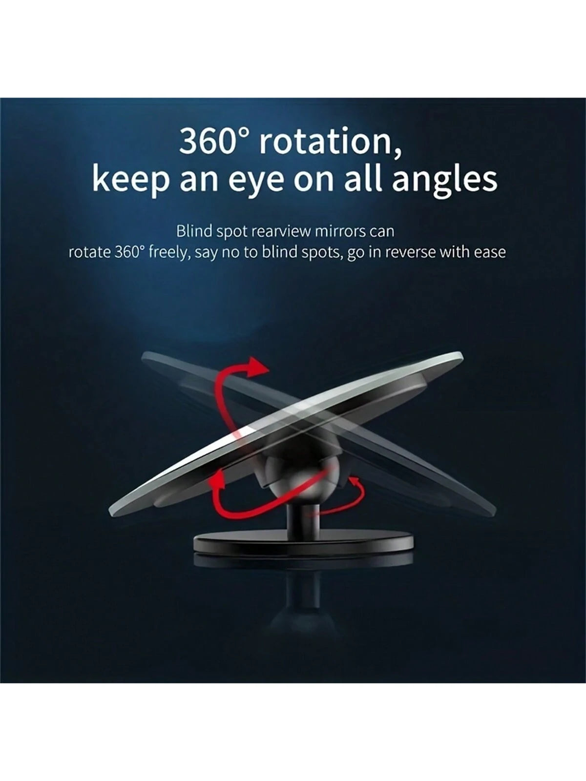 2pcs/4pcs Adjustable Car Blind Spot Mirror, 360° Wide Angle Side View Mirror, Compact Frameless Round Rearview Mirror