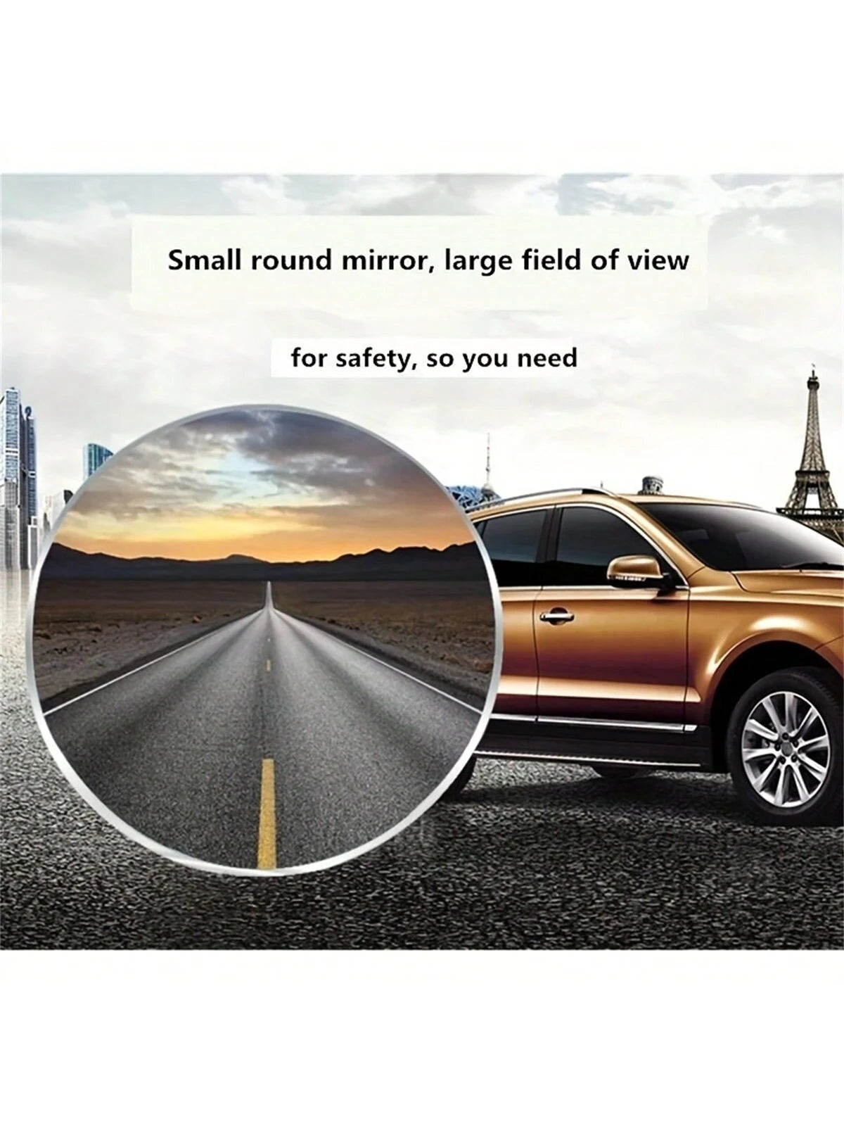 2pcs/4pcs Adjustable Car Blind Spot Mirror, 360° Wide Angle Side View Mirror, Compact Frameless Round Rearview Mirror