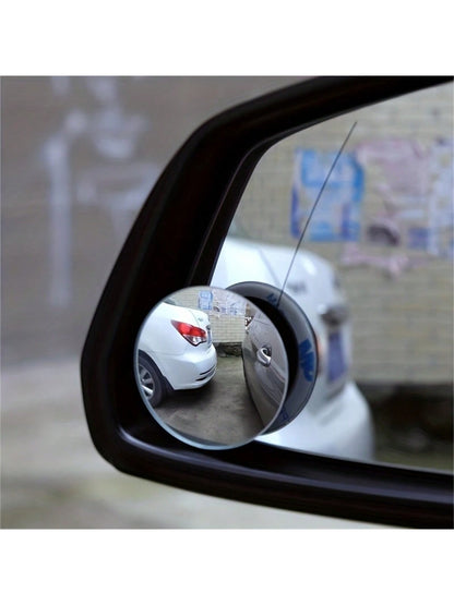 2pcs/4pcs Adjustable Car Blind Spot Mirror, 360° Wide Angle Side View Mirror, Compact Frameless Round Rearview Mirror