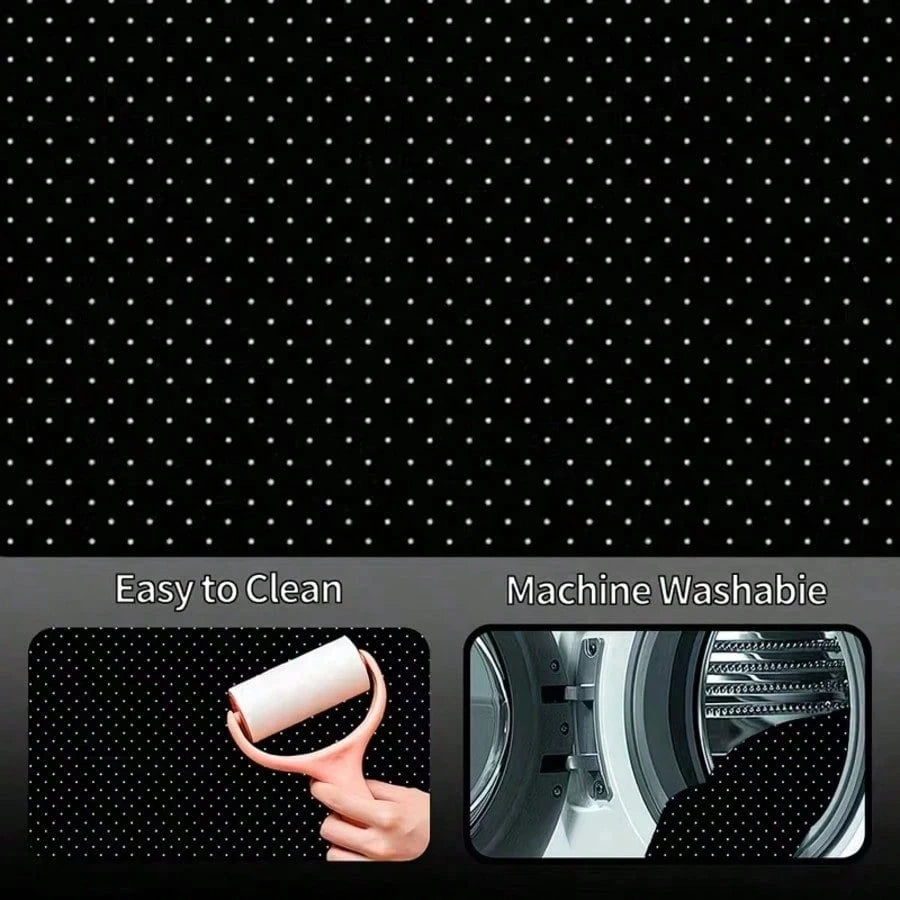 2pcs/4pcs Polka Dot Pattern Car Floor Mats- Fashionable, Anti-Pollution, Anti-Slip, Easy To Clean, Fit For All Vehicles, Front & Rear Seat Mats, Protective Car Mats Against Dirt And Dust, Suitable F
