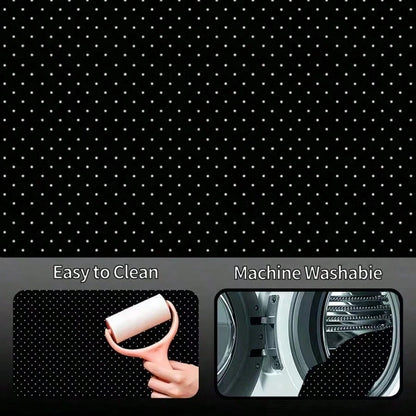 2pcs/4pcs Polka Dot Pattern Car Floor Mats- Fashionable, Anti-Pollution, Anti-Slip, Easy To Clean, Fit For All Vehicles, Front & Rear Seat Mats, Protective Car Mats Against Dirt And Dust, Suitable F