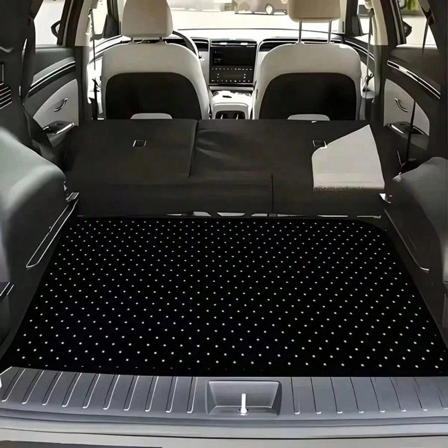 2pcs/4pcs Polka Dot Pattern Car Floor Mats- Fashionable, Anti-Pollution, Anti-Slip, Easy To Clean, Fit For All Vehicles, Front & Rear Seat Mats, Protective Car Mats Against Dirt And Dust, Suitable F