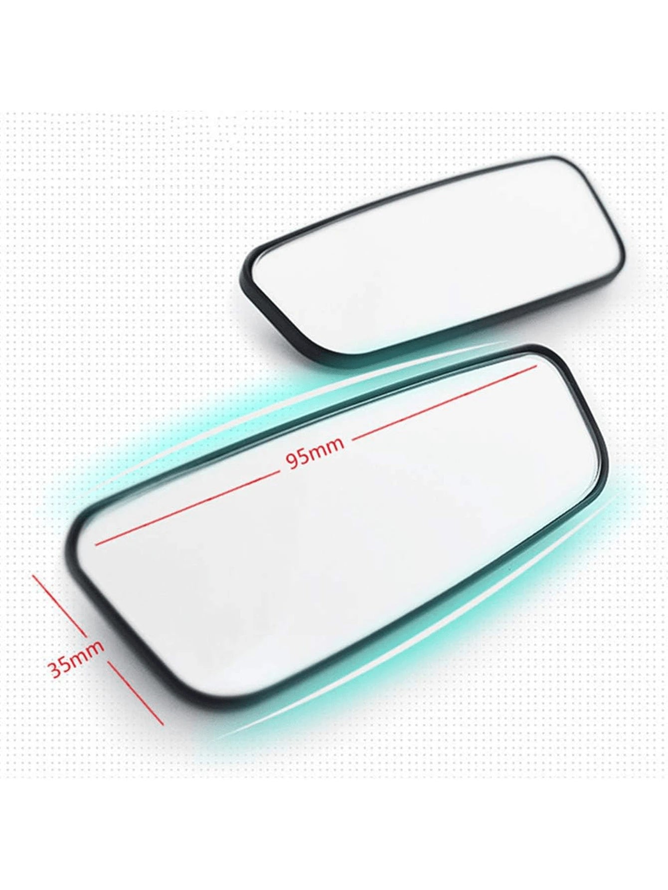 2pcs Blind Spot Rear View Mirrors, Rectangular Adjustable Automotive Auxiliary Rearview Mirror, Universal Fit For Cars