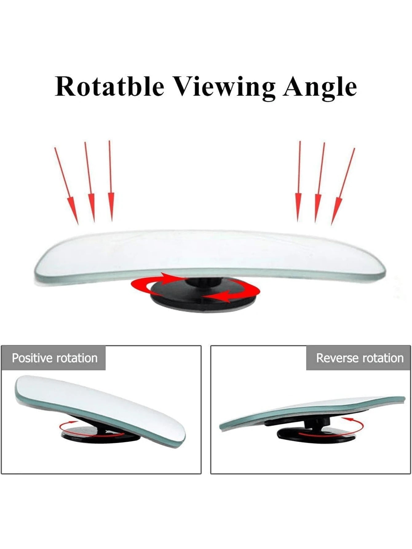 2pcs Blind Spot Rear View Mirrors, Rectangular Adjustable Automotive Auxiliary Rearview Mirror, Universal Fit For Cars