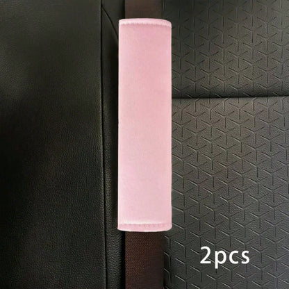 2pcs Car Belt Shoulder Pads, Automotive Interior Accessories, Unisex Car Seat Belt Protector Covers, Soft Comfortable & Breathable, Essential For Summer,Car Accessories