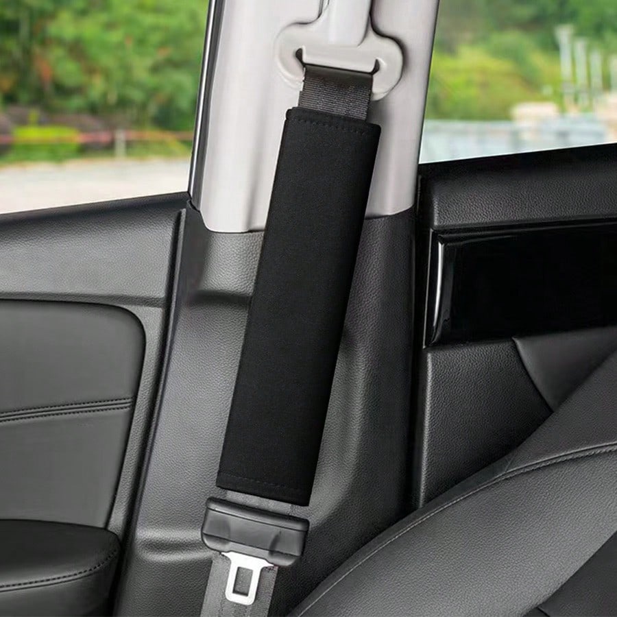 2pcs Car Belt Shoulder Pads, Automotive Interior Accessories, Unisex Car Seat Belt Protector Covers, Soft Comfortable & Breathable, Essential For Summer,Car Accessories