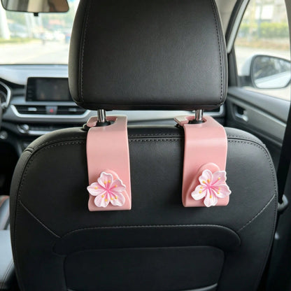 2pcs Car Cherry Blossom Hooks, Multifunctional Car Seat Back Storage Hooks, Car Interior Hanging Storage Decorative Accessories